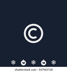 Copyright symbol icon.