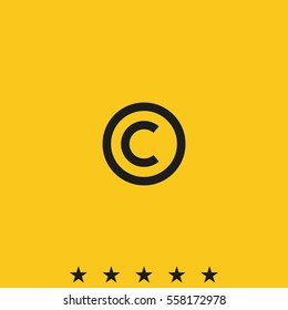 Copyright symbol icon.