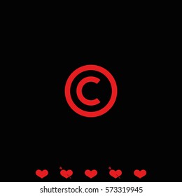 Copyright symbol icon.