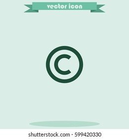 Copyright symbol icon.