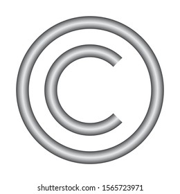 Copyright symbol icon. C letter in circle