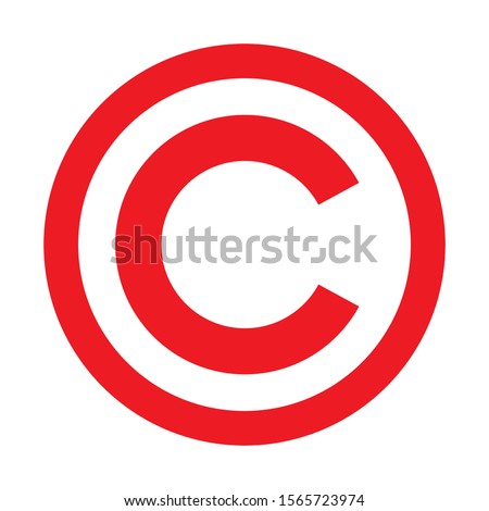 Copyright symbol icon. C letter in circle