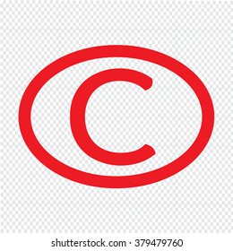 copyright symbol icon Illustration design