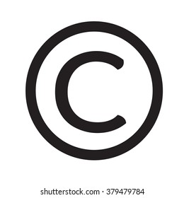 copyright symbol icon Illustration design