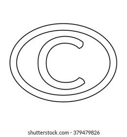 copyright symbol icon Illustration design