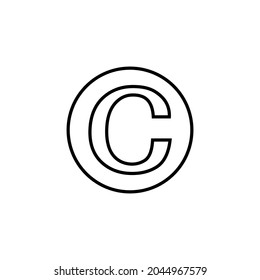 Copyright symbol icon, Copyright icon vector illustration