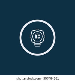 Copyright symbol icon.Vector illustration