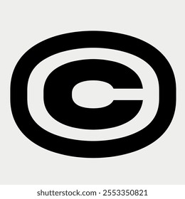 copyright symbol isolated on a Transparent Background