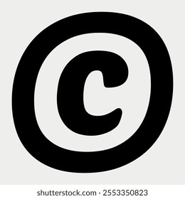 copyright symbol isolated on a Transparent Background