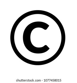 Copyright Symbol Isolated On White Background Stock Vector (royalty 