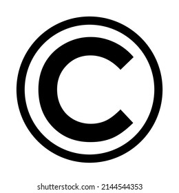 Copyright symbol. Isolated vector icon.