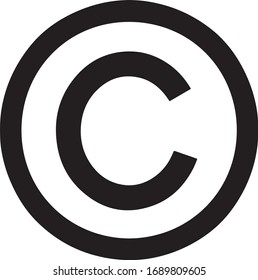 Copyright symbol, copyright logo icon, sign vector