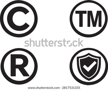Copyright symbol trademark vector icon