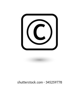 Copyright symbol - vector icon