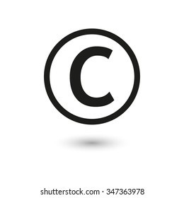 Copyright symbol - vector icon
