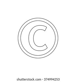 Copyright symbol  - vector icon