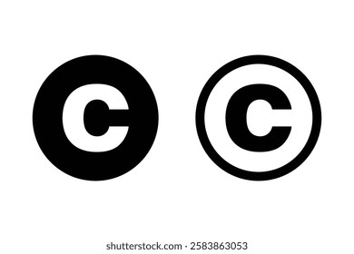 copyright symbol vector icon isolated
