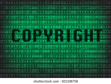 Copyright TEXT with digital decimal number background : best for digital copyright purpose.