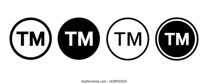 Copyright trademark, smartmark set. Vector illustartion