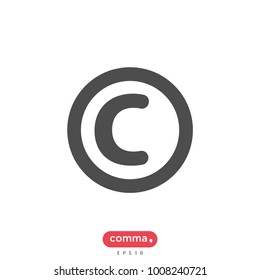 Copyright vector icon