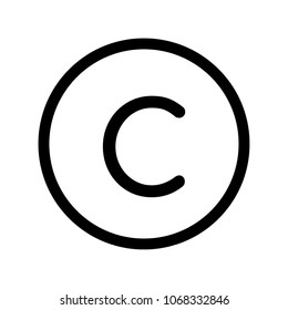 Copyright Vector Icon Illustration For Web And Mobile App.Ui/Ux