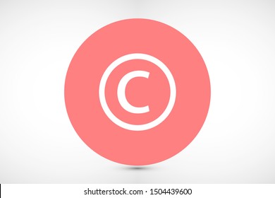 Copyright vector icon. copyright technology icon. the copyright for the sale of equipment icon. 10 years EPS design. Lorem Ipsum.