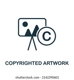 Copyrighted Artwork icon. Monochrome simple Copyrighted Artwork icon for templates, web design and infographics