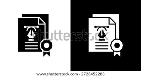 Copyrighted Graphic Design icon black and white filled.