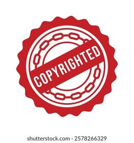 Copyrighted Rubber stamp design Vector 