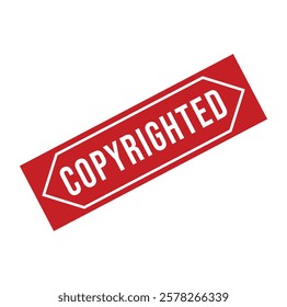 Copyrighted Rubber stamp design Vector 