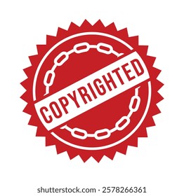 Copyrighted Rubber stamp design Vector 