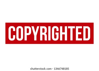 Copyrighted rubber stamp. Copyrighted stamp seal – Vector