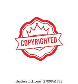 Sello de goma con derechos de autor. Sello de sello con derechos de autor – Vector
