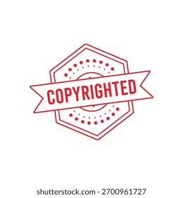 Sello de goma con derechos de autor. Sello de sello con derechos de autor – Vector