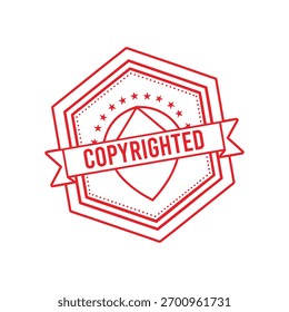 Sello de goma con derechos de autor. Sello de sello con derechos de autor – Vector