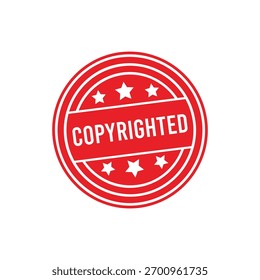 Sello de goma con derechos de autor. Sello de sello con derechos de autor – Vector