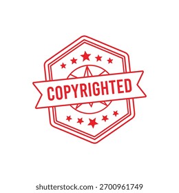 Sello de goma con derechos de autor. Sello de sello con derechos de autor – Vector