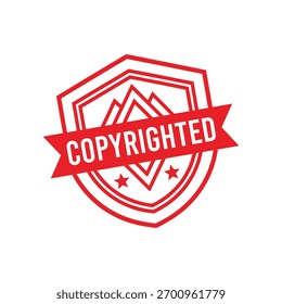 Sello de goma con derechos de autor. Sello de sello con derechos de autor – Vector