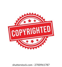 Copyrighted rubber stamp. Copyrighted stamp seal – Vector