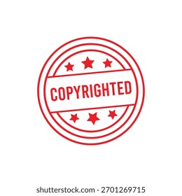 Sello de goma con derechos de autor. Sello de sello con derechos de autor – Vector