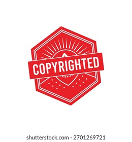 Sello de goma con derechos de autor. Sello de sello con derechos de autor – Vector