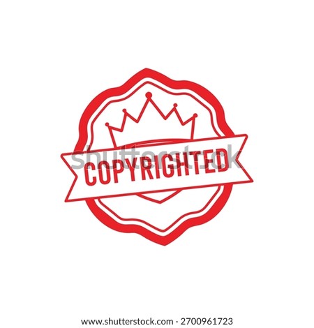 Copyrighted rubber stamp. Copyrighted stamp seal – Vector