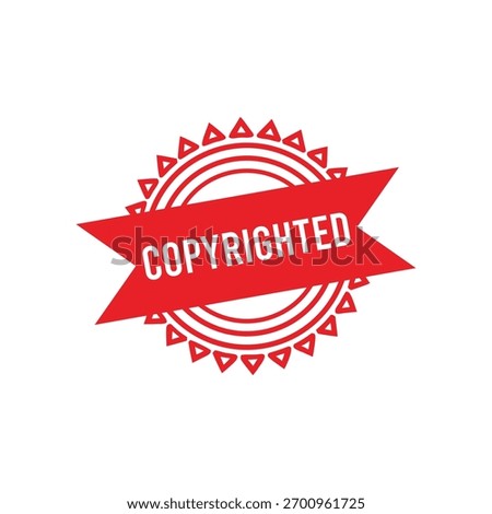 Copyrighted rubber stamp. Copyrighted stamp seal – Vector