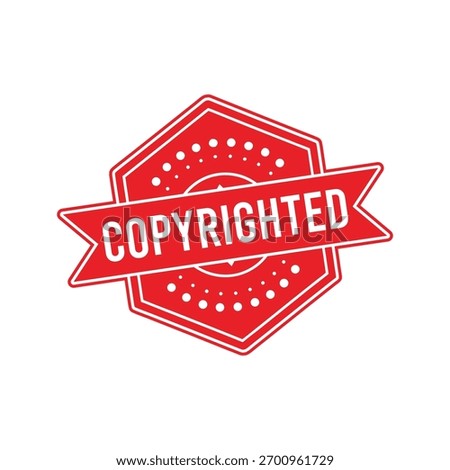 Copyrighted rubber stamp. Copyrighted stamp seal – Vector