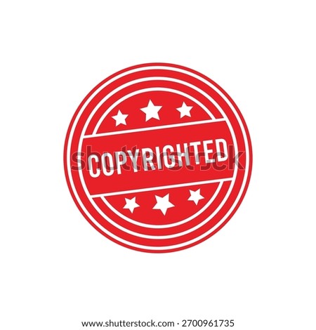 Copyrighted rubber stamp. Copyrighted stamp seal – Vector