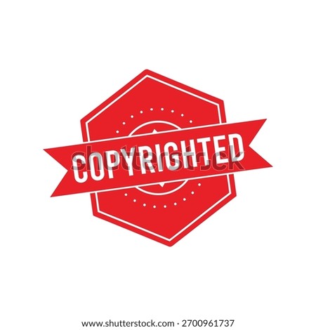Copyrighted rubber stamp. Copyrighted stamp seal – Vector