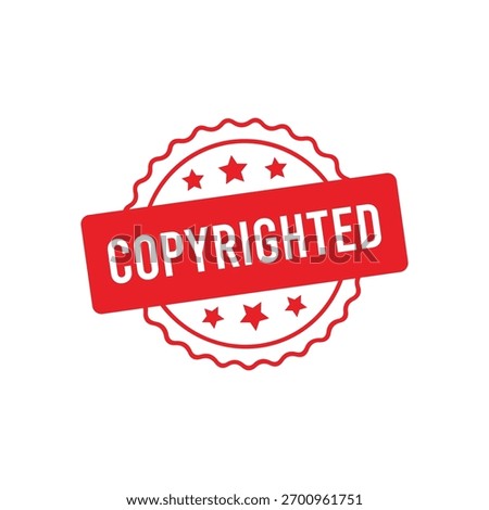 Copyrighted rubber stamp. Copyrighted stamp seal – Vector