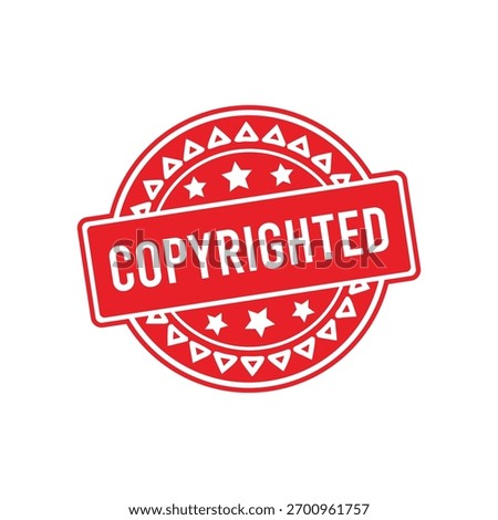 Copyrighted rubber stamp. Copyrighted stamp seal – Vector