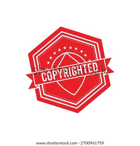 Copyrighted rubber stamp. Copyrighted stamp seal – Vector