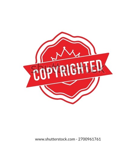 Copyrighted rubber stamp. Copyrighted stamp seal – Vector